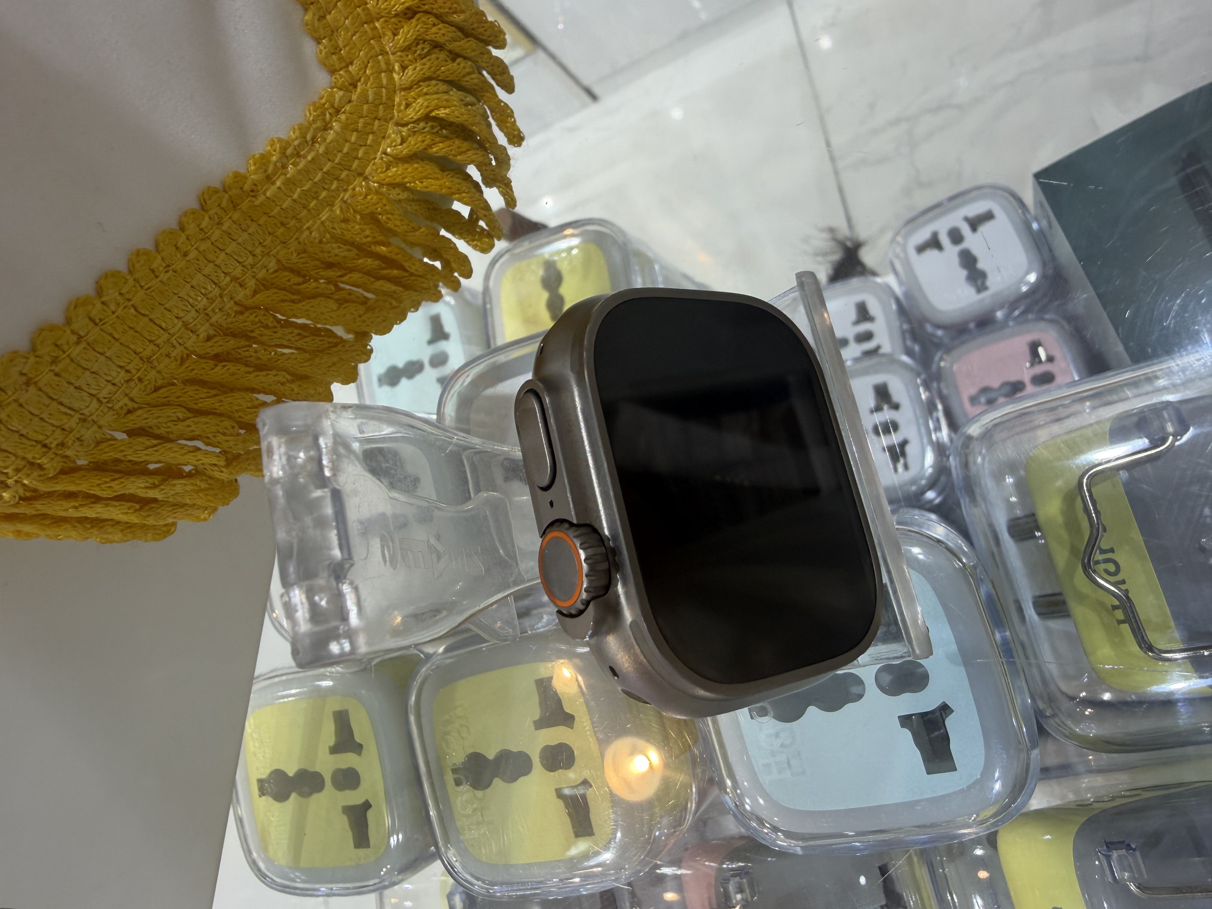 کارکرده : اپل واچ اولترا ۱ تیتانیوم با بند تریل لوپ آبی خاکستری Apple Watch Ultra 1 Titanium Blue Gray Trail