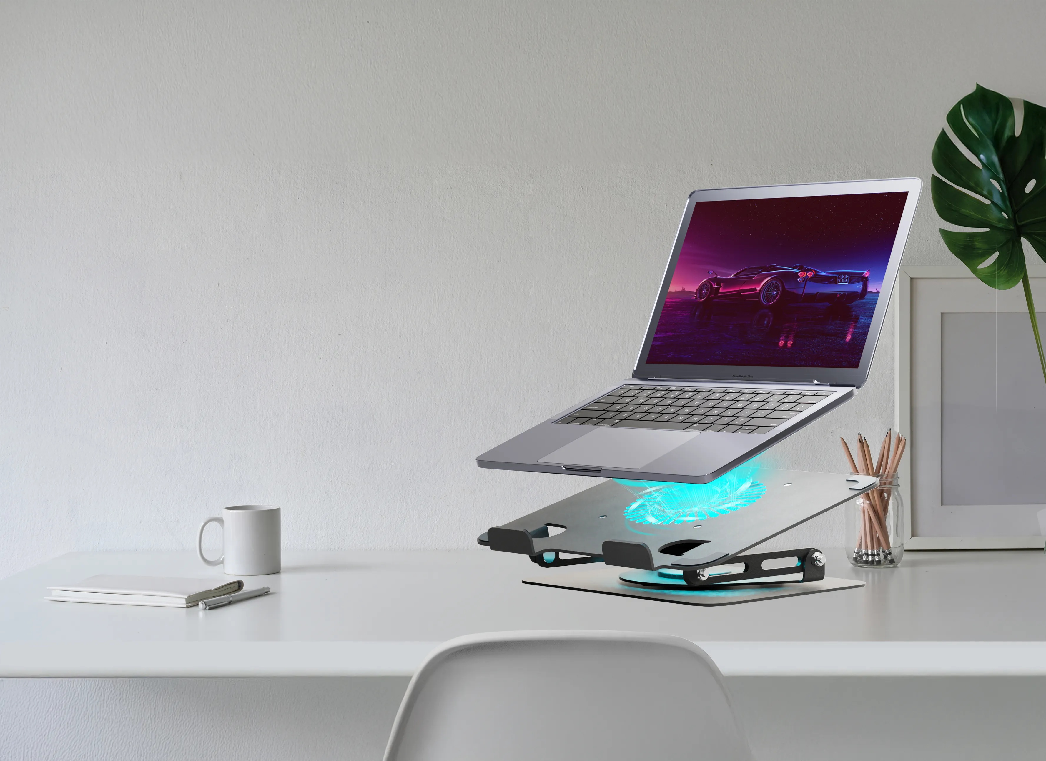 استند لپ‌تاپ با فن خنک کننده گرین لاین ADJUSTABLE LAPTOP STAND WITH COOLING FAN