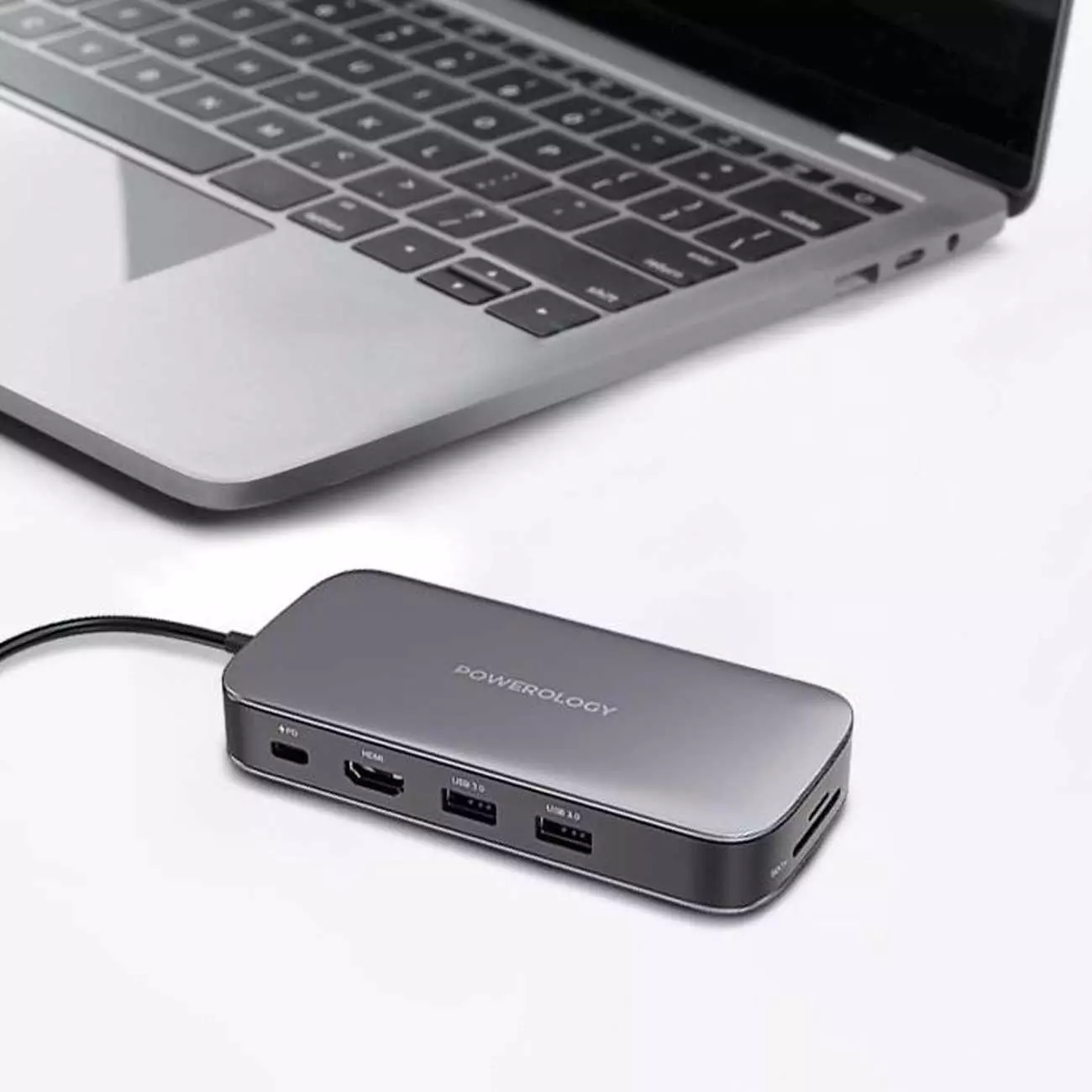 هاب پاورولوژی USB-C و SSD اکسترنال Powerology 256GB | PWSDHB256