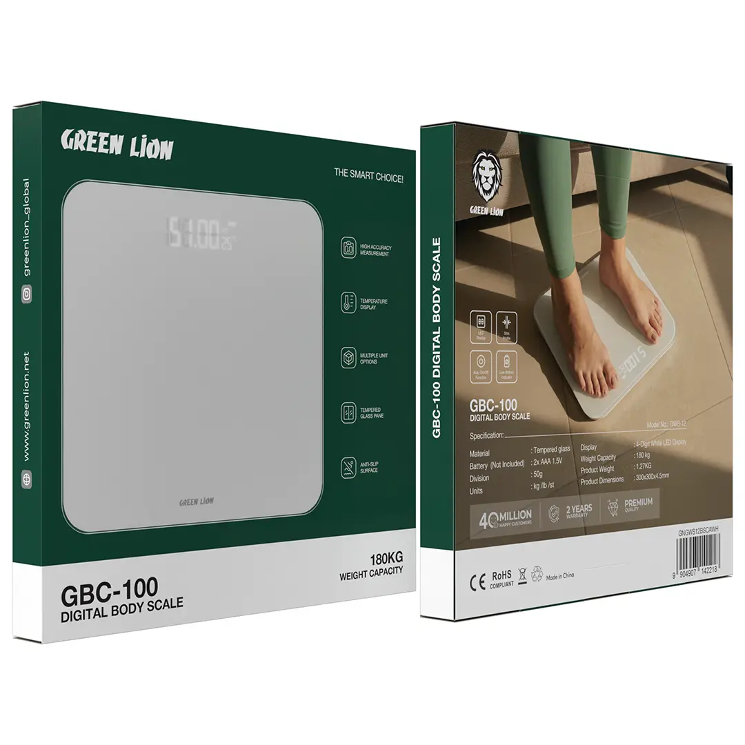 green lion ترازو دیجیتال گرین لاین GBC-100 مدل GNGWS12BSCAWH