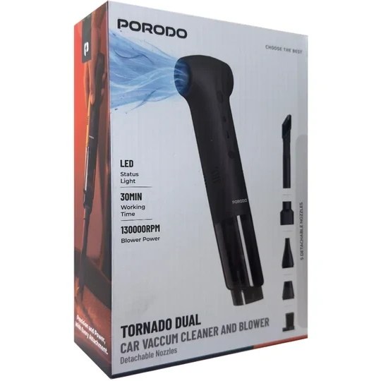 جارو شارژی پرودو مدل PDQ26BK جت فن دمنده و مکنده Porodo