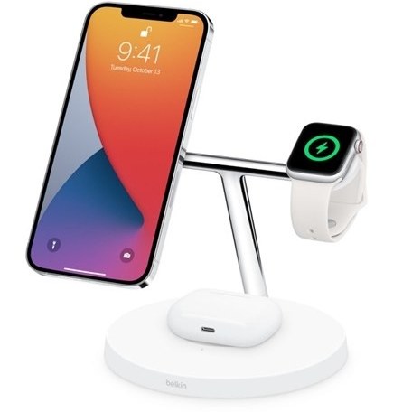 شارژر بی سیم بلکین مدل WIZ017 ظرفیت ۱۵ وات با فناوری MagSafe