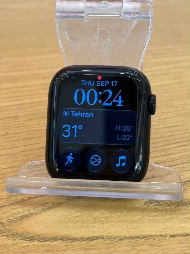 کارکرده : اپل واچ سری ۹ سایز ۴۵ میلیمیتر مشکی Apple Watch 9 Series 45 mm Midnight