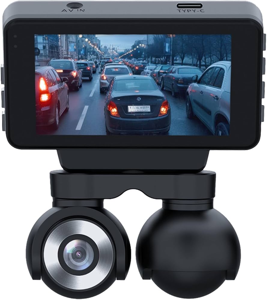 دوربین خودرو پاورولوژی مدل P4KCAM108 ۴K دو دوربین Powerology Dual Lens Dash Camera