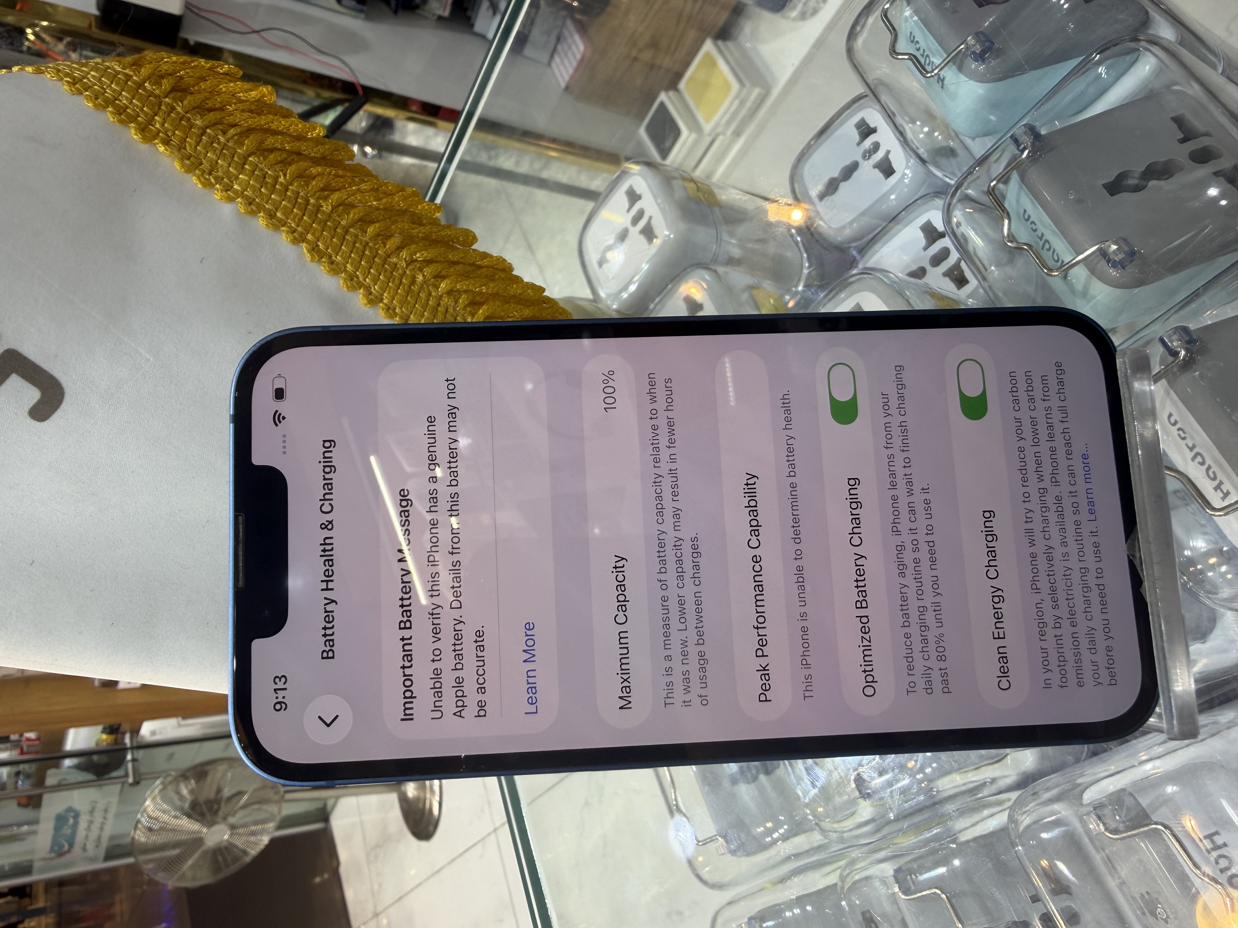 کارکرده : آیفون ۱۳ نرمال حافظه ۱۲۸ گیگابایت و رم ۴ گیگابایت آبی سنگاپور iPhone 13 128 Gb Blue ZAA