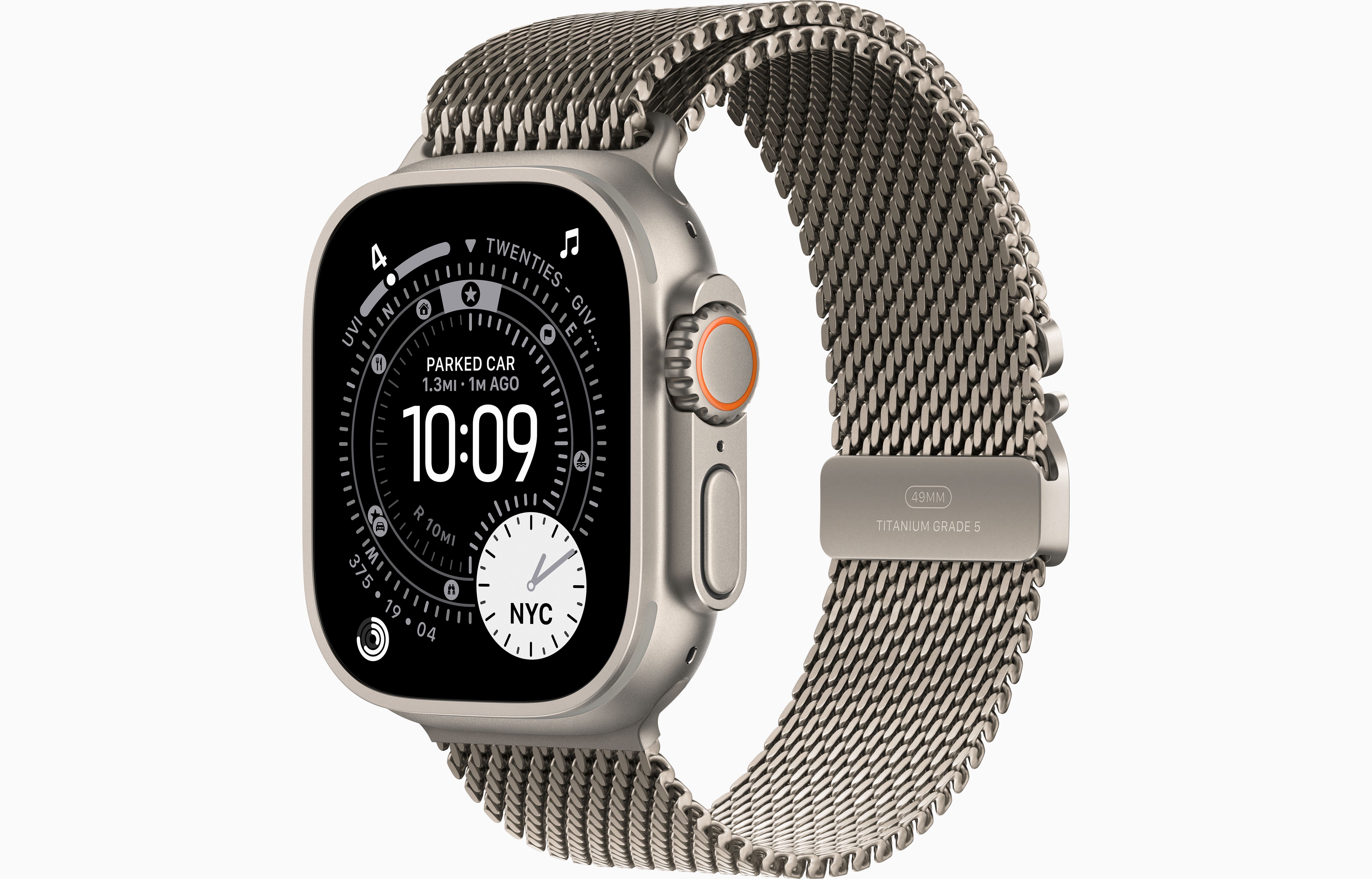 کارکرده : اپل واچ اولترا 3 نچرال با بند میلانس (جعبه کاغذی آسیب دیده) Apple Watch Ultra 3 Natural Milanese