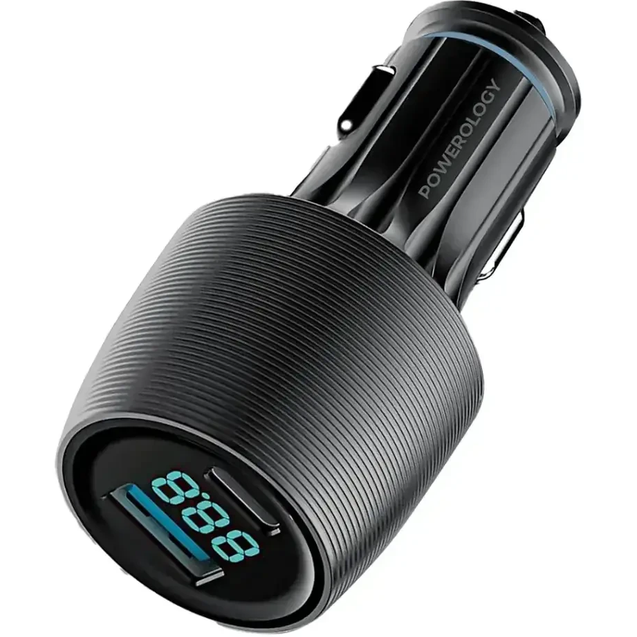 شارژر فندکی پاورولوژی مدل PCCSR020C ظرفیت ۸۳ وات دو پورت