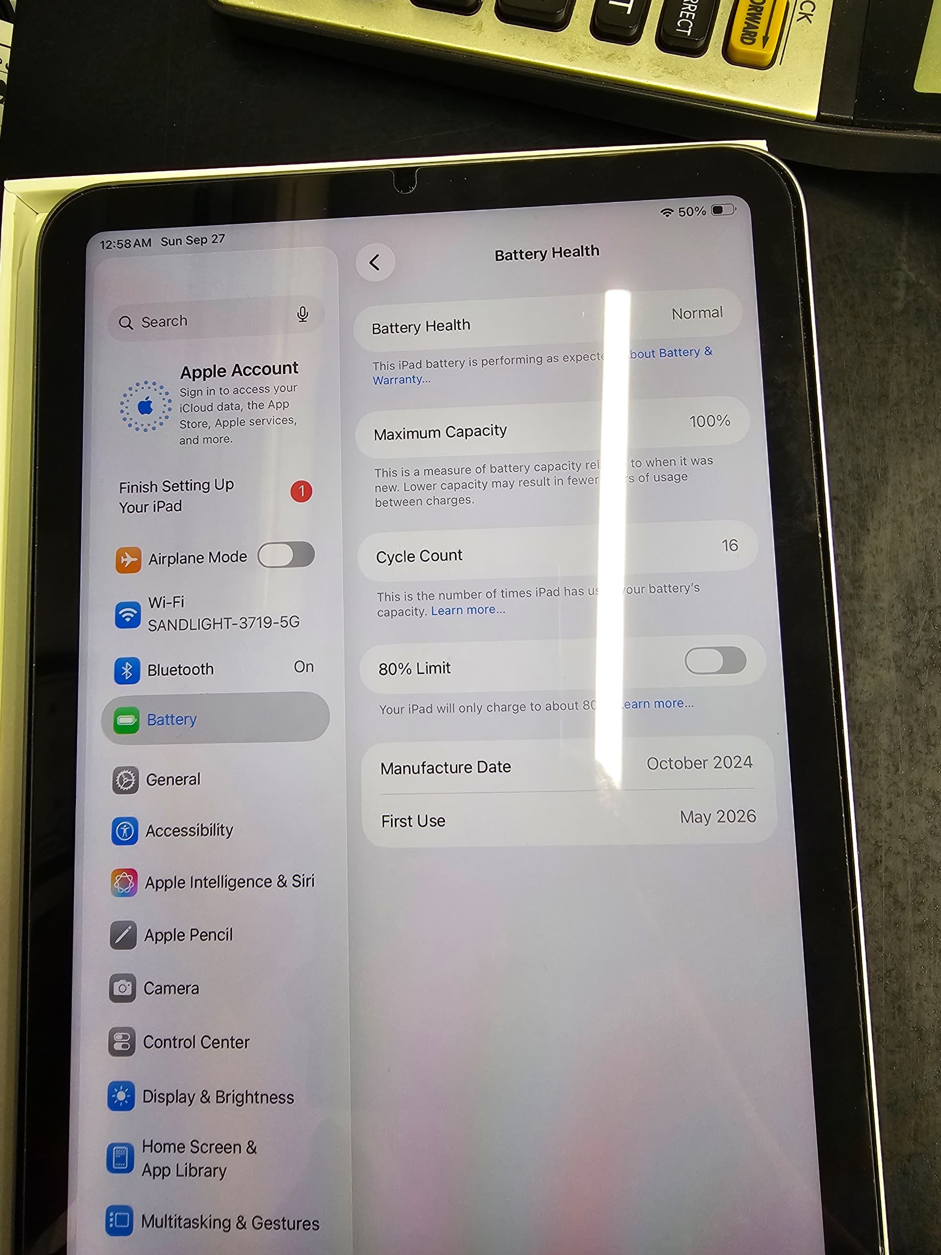 کارکرده : آیپد مینی ۷ حافظه ۲۵۶ گیگابایت و رم ۸ گیگابایت خاکستری iPad mini A17 Pro 256 Gb WiFi Gray