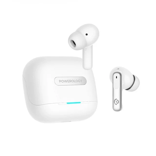 هندزفری بلوتوث پاورولوژی Powerology Hybrid ANC+ECN True Wireless buds PWLAU010