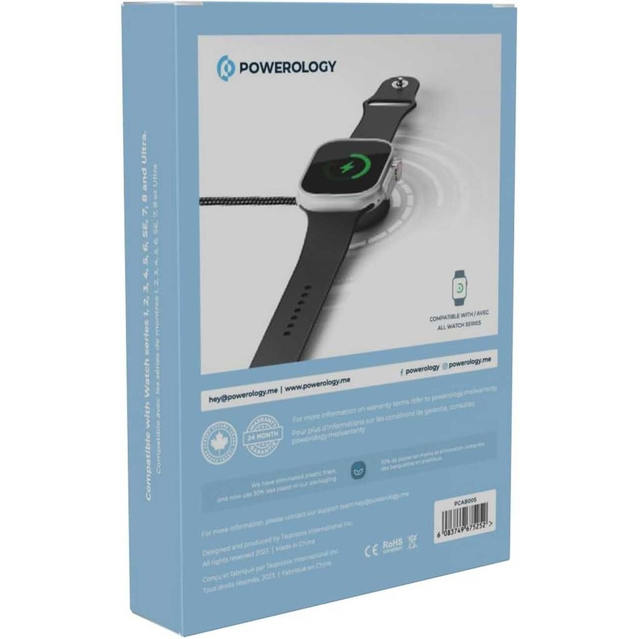 شارژر اپل واچ پاورولوژی مدل Powerology Pcab005 تایپ سی