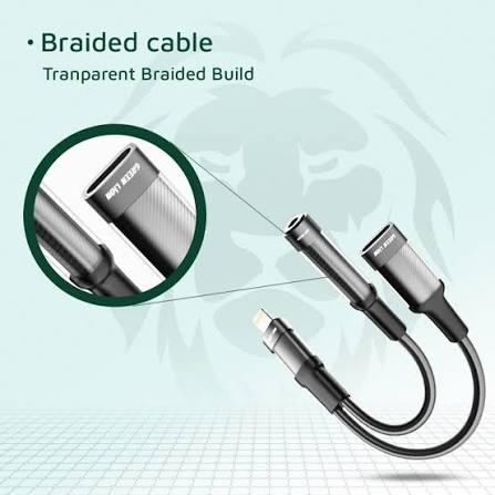 ایرفون 2 در 1 و آداپتور شارژ لایتنینگ به لایتنیگ گرین Green 2 in 1 Earphone & Charging Adapter