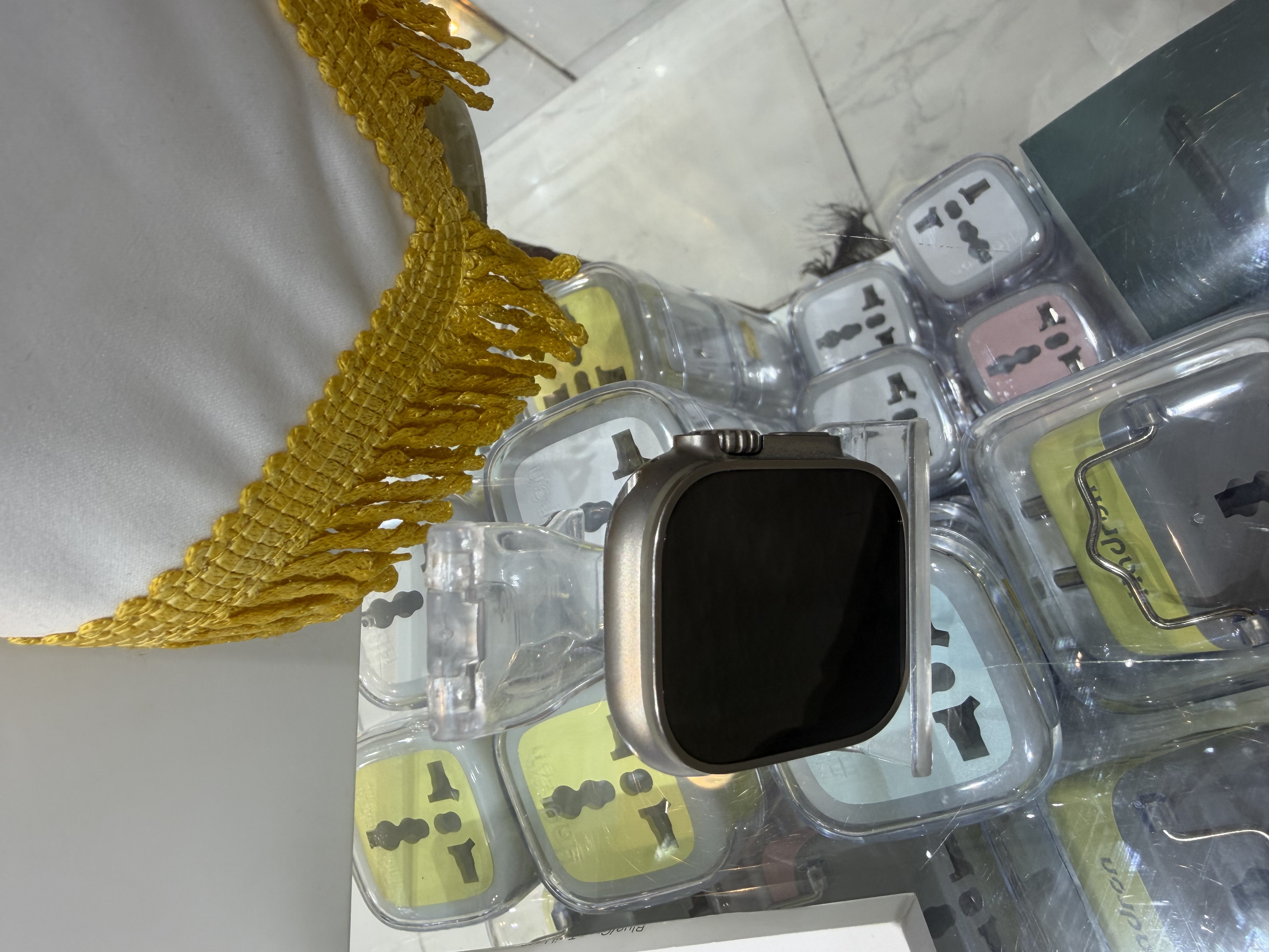 کارکرده : اپل واچ اولترا ۱ تیتانیوم با بند تریل لوپ آبی خاکستری Apple Watch Ultra 1 Titanium Blue Gray Trail