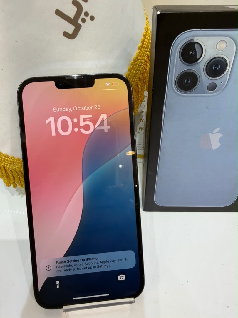 کارکرده : آیفون 13 پرومکس حافظه 128 گیگابایت و رم 6 گیگابایت ریپک آبی سنگاپور iPhone 13 Pro Max 128 Gb Blue ZAA