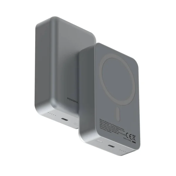 پاوربانک مگ سیف ۲۰ هزار میلی آمپر پاورلوژی مدل PoweroLogy Magsafe Aluminum 20000mah