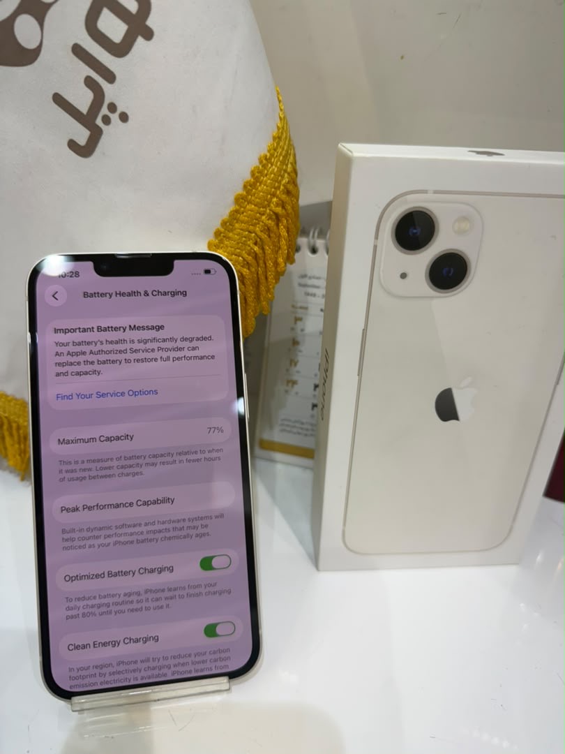 کارکرده : آیفون 13 نرمال حافظه 128 گیگابایت و رم 4 گیگابایت سفید چین iPhone 13 128 Gb White CHA